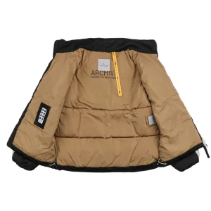 Mxxcler x Palm Angels PA Letter Stripe Down Jacket Black Lining