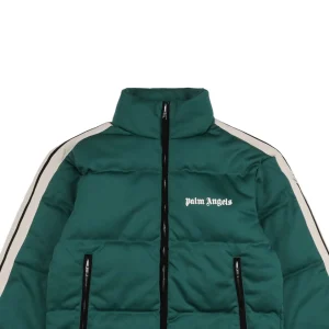 Mxxcler x Palm Angels PA Letter Stripe Down Jacket Green