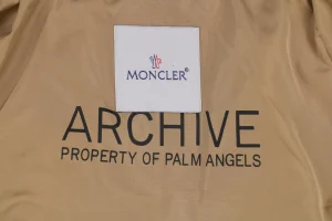 Mxxcler x Palm Angels PA Letter Stripe Down Jacket Brand label