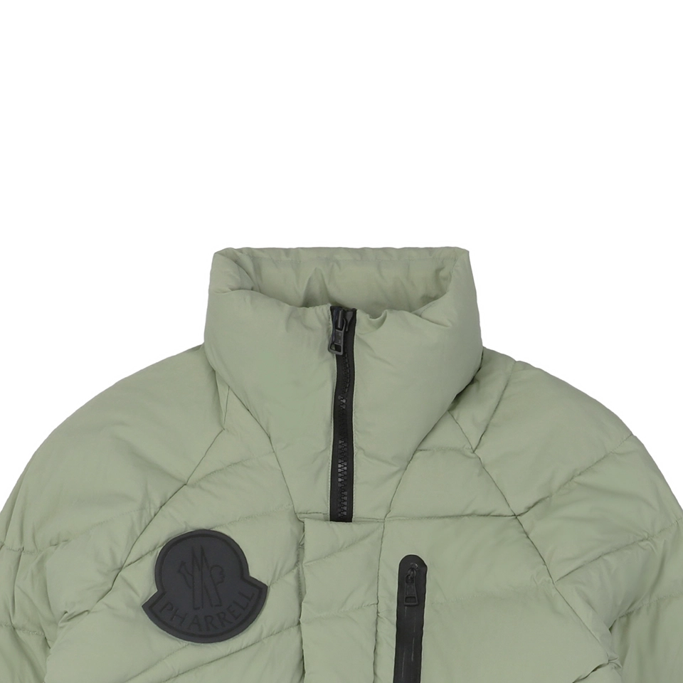 Mxxcler x Pharrell Williams Patchwork Utility Hooded Down Jacket