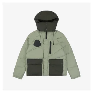 Mxxcler x Pharrell Williams Patchwork Utility Hooded Down Jacket Front view