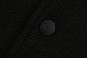 Nike Wool Blend Leather-Collar Jacket Button