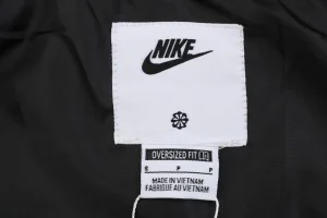 Nike Wool Blend Leather-Collar Jacket Brand label