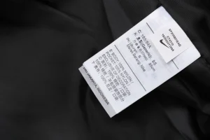 Nike Wool Blend Leather-Collar Jacket Wash label