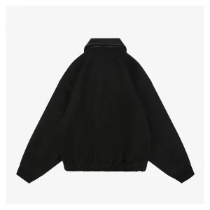 Nike Wool Blend Leather-Collar Jacket Back view