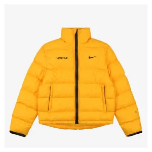 Nike x Drake NOCTA Stand Collar Down Jacket Yellow Front view
