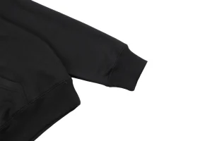 Nike x Stussy Box Logo Embroidered Fleece Hoodie Black Cuff