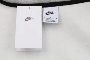 Nike x Stüssy Box Logo Embroidered Fleece-Lined Zip Hoodie Grey Brand label