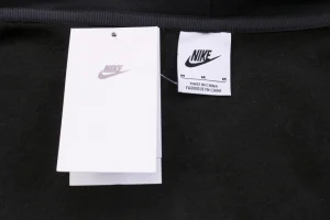 Nike x Stüssy Box Logo Embroidered Fleece-Lined Zip Hoodie Black Brand label