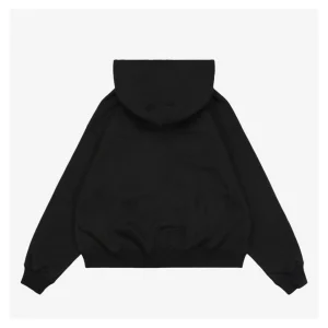 Nike x Stüssy Box Logo Embroidered Fleece-Lined Zip Hoodie Black Back view