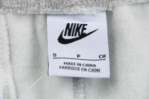 Nike x Stussy Collaborative Box Logo Embroidered Fleece Sweatpants Grey Brand label