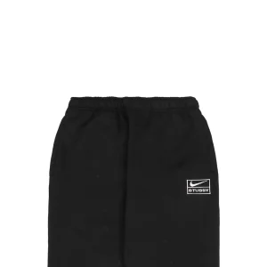 Nike x Stussy Collaborative Box Logo Embroidered Fleece Sweatpants Black