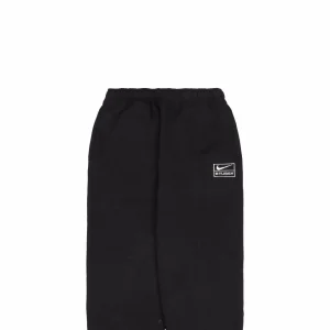 Nike x Stussy Collaborative Box Logo Embroidered Fleece Sweatpants Black