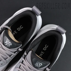 ON x LOEWE Cloudtilt 2 Grey inner collar and tongue branding details