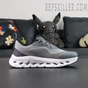 ON x LOEWE Cloudtilt 2 Grey lateral view, showing LOEWE logo