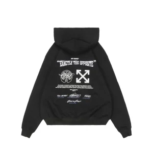 Off-White Blue Arrow Earth Graphic Hoodie Back view