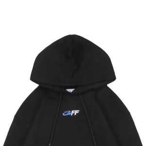 Off-White Blue Arrow Earth Graphic Hoodie