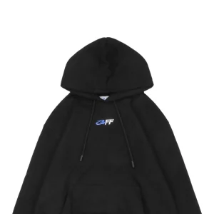 Off-White Blue Arrow Earth Graphic Hoodie