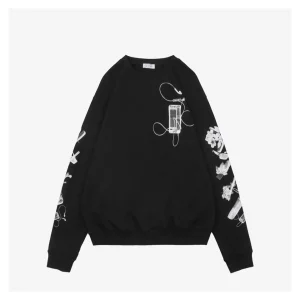 Off-White Digital Earphone Arrow Print Crewneck Sweatshirt