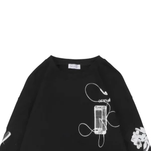 Off-White Digital Earphone Arrow Print Crewneck Sweatshirt