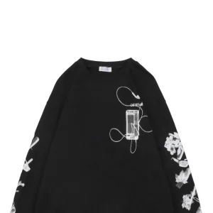 Off-White Digital Earphone Arrow Print Crewneck Sweatshirt