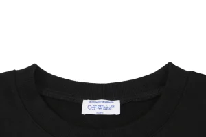 Off-White Digital Earphone Arrow Print Crewneck Sweatshirt Collar