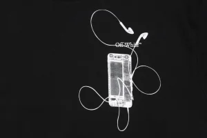 Off-White Digital Earphone Arrow Print Crewneck Sweatshirt Front Print