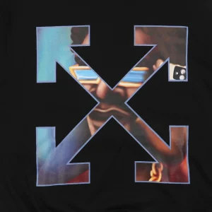 Off-White Portrait Overlay Arrows Print Hoodie Back Pirnt