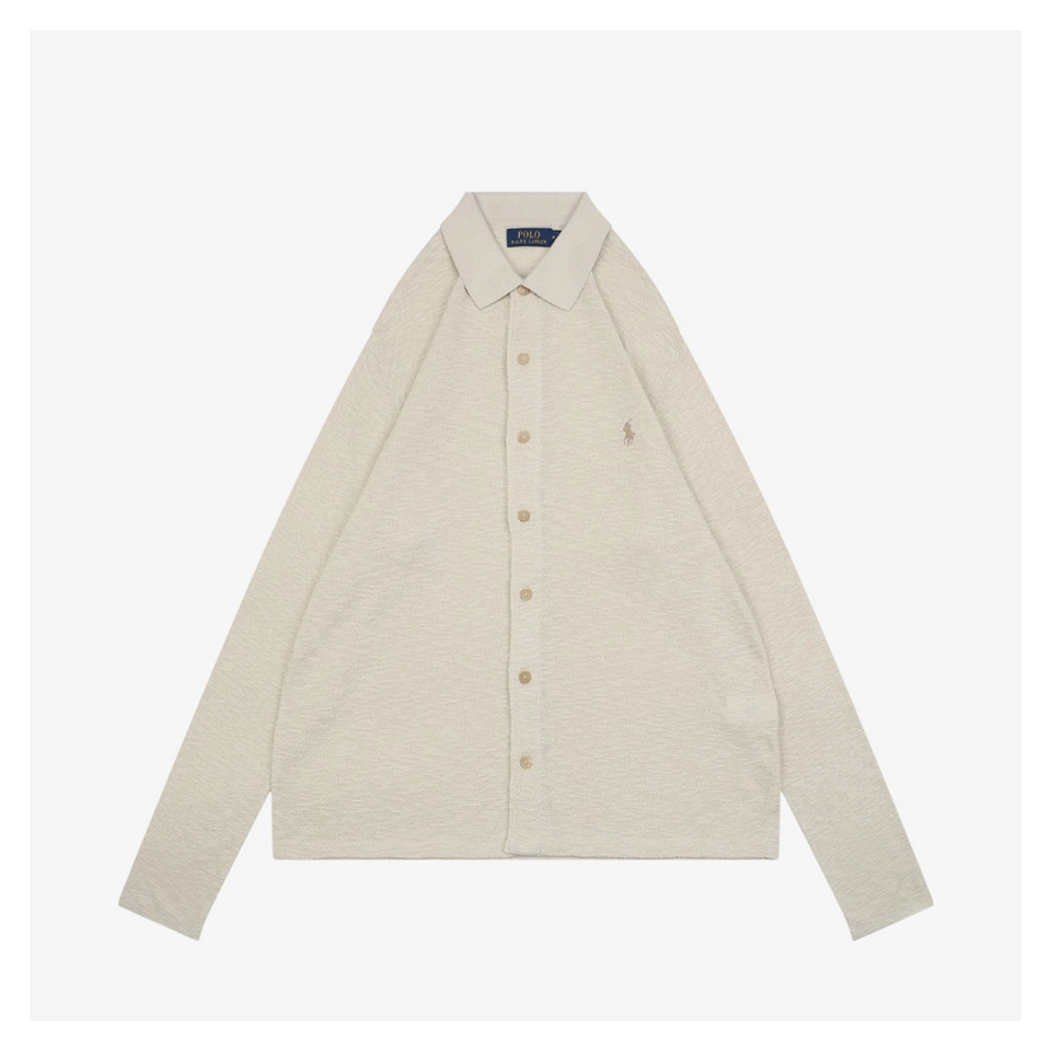 Ralph Lauren Cotton-Linen Knit Shirt Front view