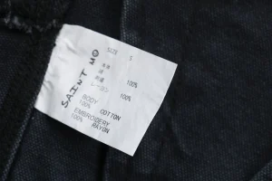 Saint Michael DRUG Distressed Workwear Jacket Wash label