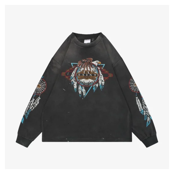 Saint Michael “Eagle & Feathers” Vintage Washed Shirt Front view