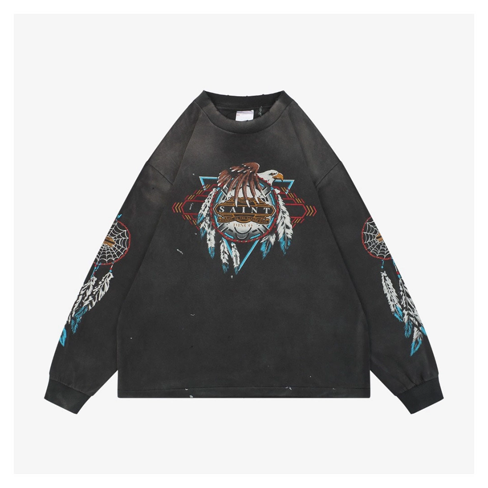 Saint Michael “Eagle & Feathers” Vintage Washed Shirt Front view