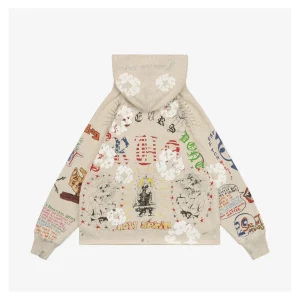 Saint Michael x Denim Tears Cotton Graffiti Print Hoodie Back view