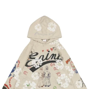 Saint Michael x Denim Tears Cotton Graffiti Print Hoodie