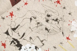 Saint Michael x Denim Tears Cotton Graffiti Print Hoodie Back Print