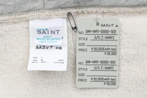 Saint Michael x Dr. Woo All-Over Printed Distressed Hoodie Brand label