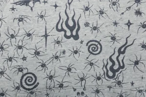 Saint Michael x Dr. Woo All-Over Printed Distressed Hoodie Print