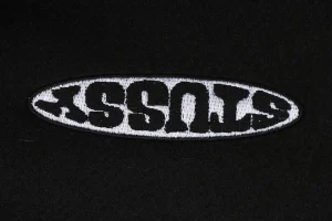 Stussy Earth Embroidery Leather Varsity Jacket Front Brand Print