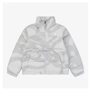 The North Face x KAWS 1996 Retro Nuptse Down Jacket Grey Front view