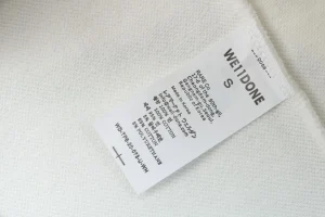 We11done Pillow Logo Zip Jacket White Wash label