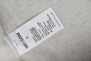 We11done Pillow Logo Zip Jacket Grey Wash label