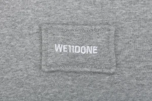We11done Pillow Logo Zip Jacket Grey Brand label
