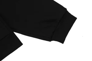 We11done Pillow Logo Zip Jacket Black Cuff