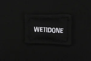 We11done Pillow Logo Zip Jacket Black Brand label