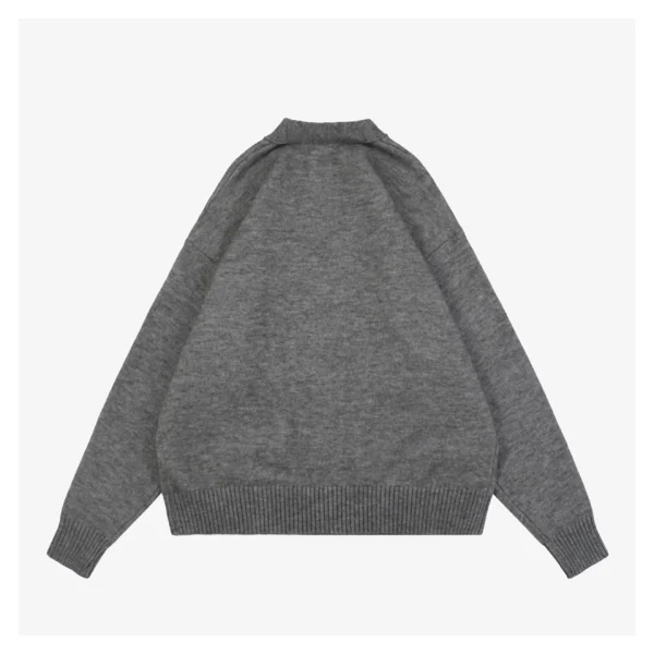 We11done Pocket Hem “W” Cardigan grey Back view