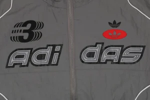 Adidas Valentine’s Day Trefoil Jacket Grey Front Print