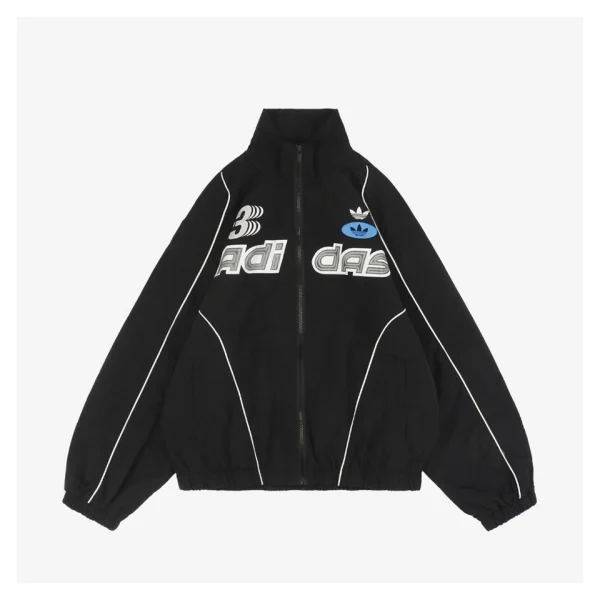Adidas Valentine’s Day Trefoil Jacket Black Front view