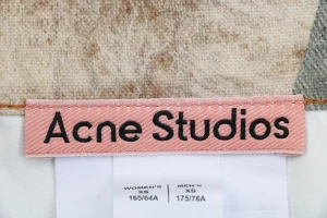 Acne Studios 1981M Teddy Bear Trompe-l’Œil Straight Denim Pants Brand label