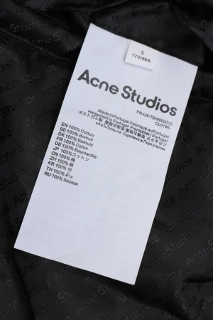 Acne Studios Detachable Suede Collar Padded Jacket Wash label
