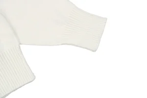 Ami De Cœur Oversized Heart Logo Crewneck Sweater White Cuff